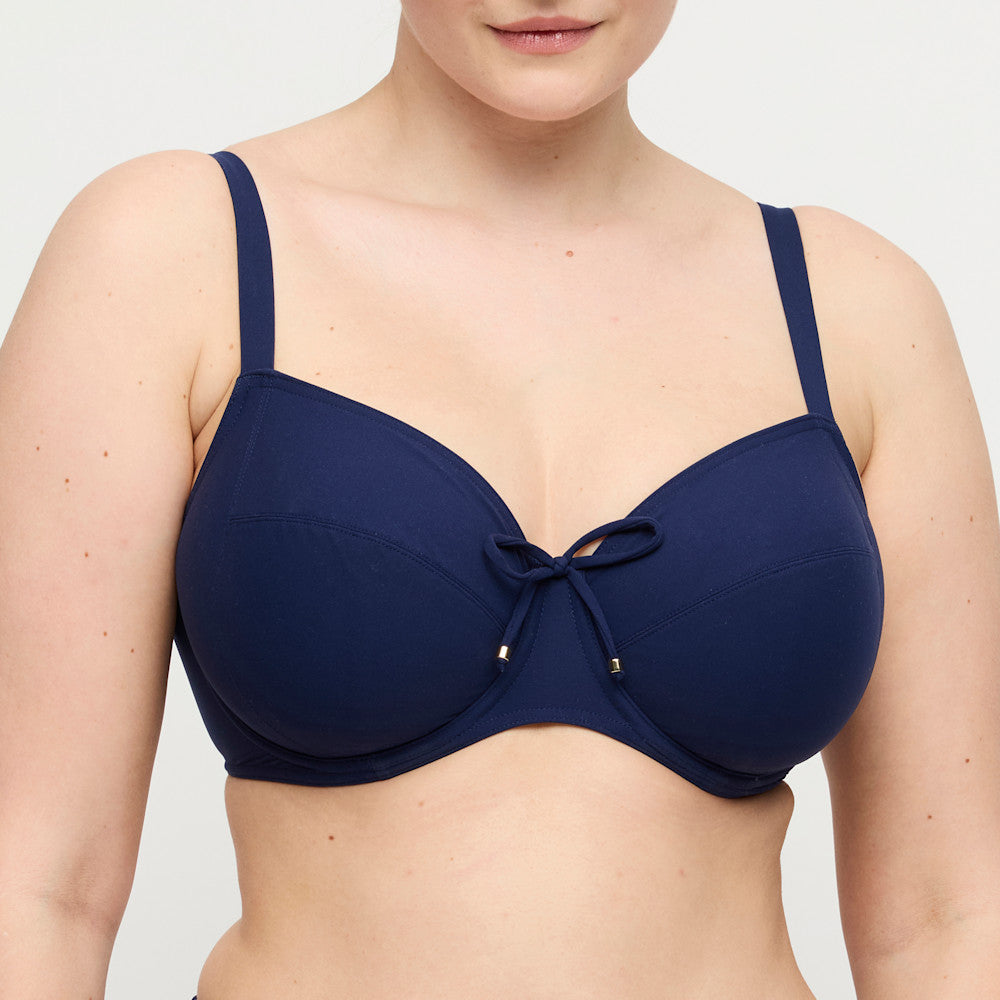 Bikini top uvattert med spile Blue