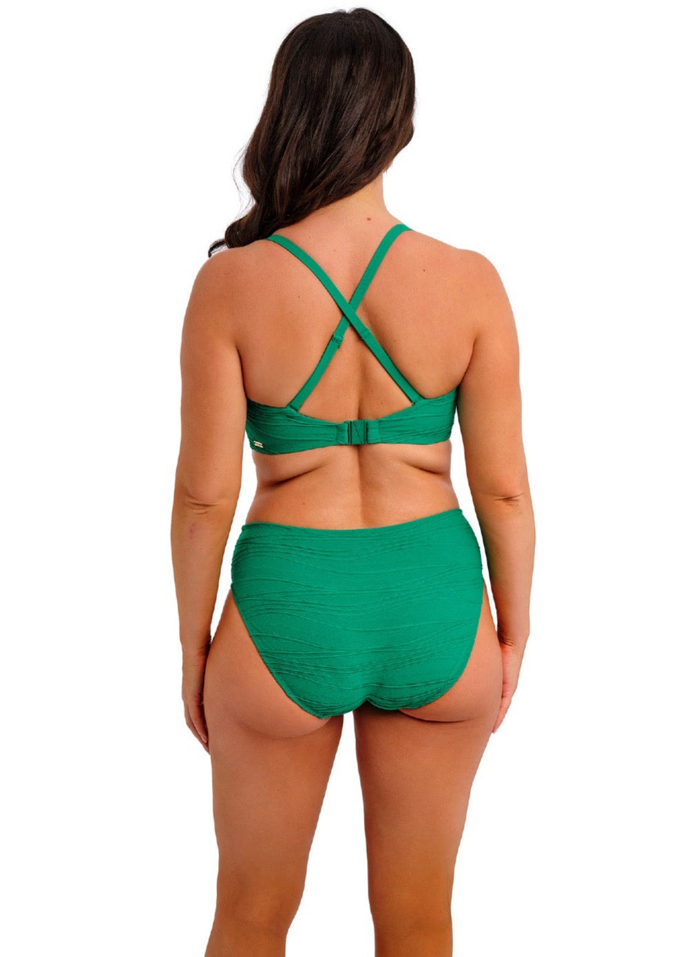 Beach waves bikinitopp vattert med spile Green
