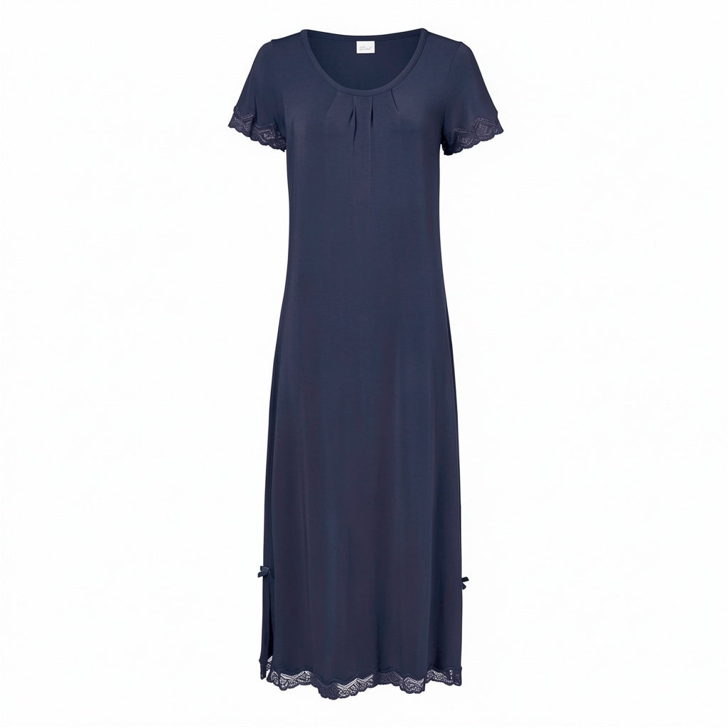 Nattkjole med blondedetaljer Navy