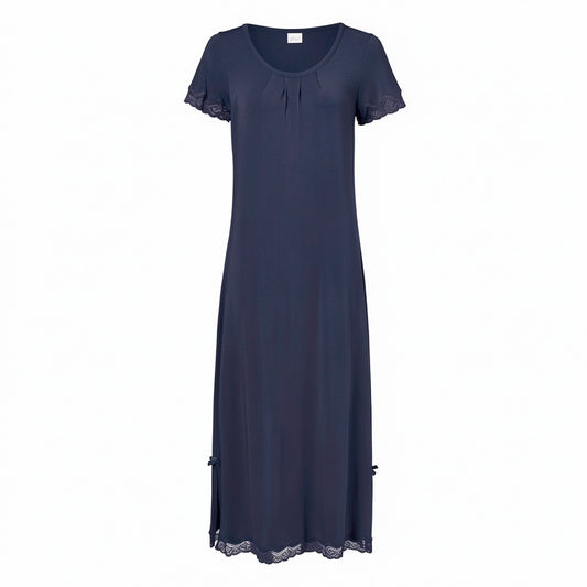 Nattkjole med blondedetaljer Navy