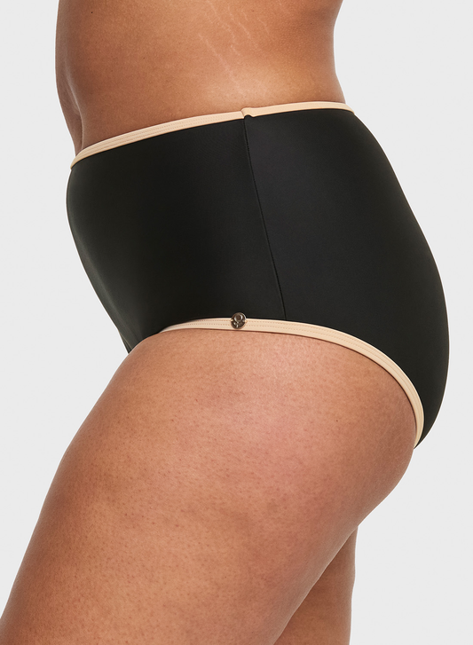 Portofino høy bikinibukse Black