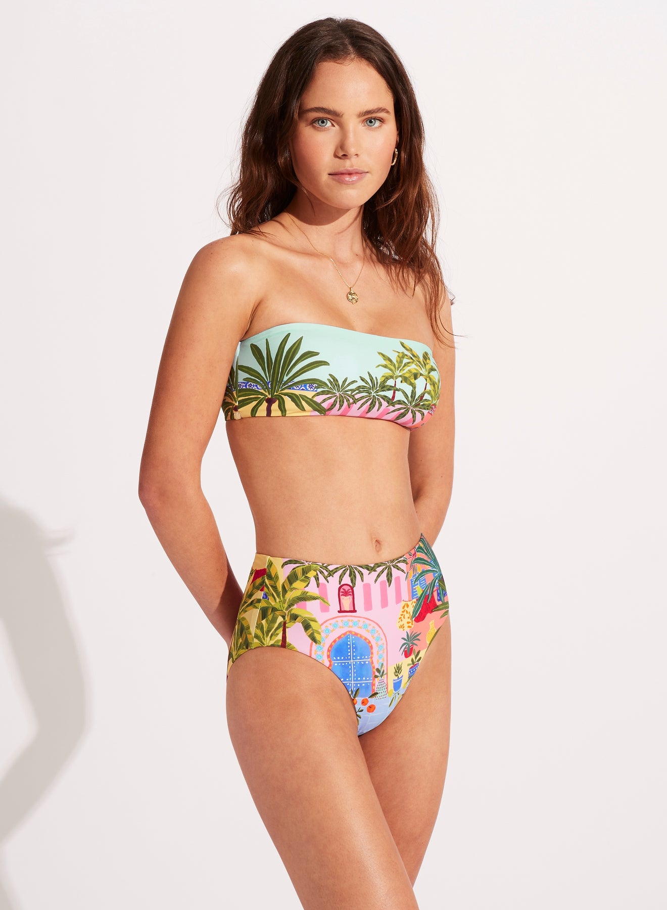 Bikinibukse High Waisted Pant On Vacation Tilbud Azure