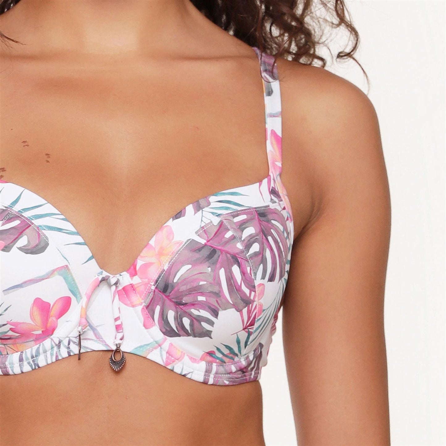 Moulded Bikini topp vattert Tilbud Print