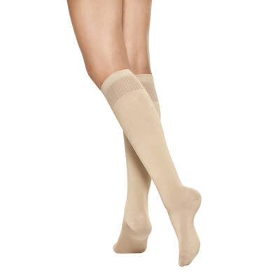 Support knee Flystrømpe Beige