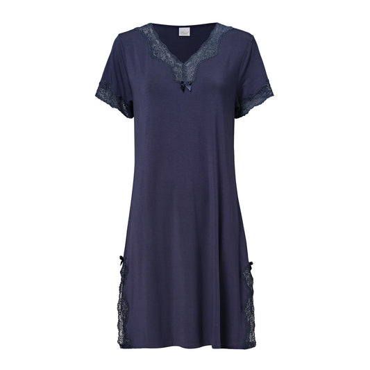 Nattkjole med blondedetaljer Navy