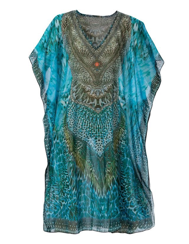 Kaftan Strandkjole Turkis
