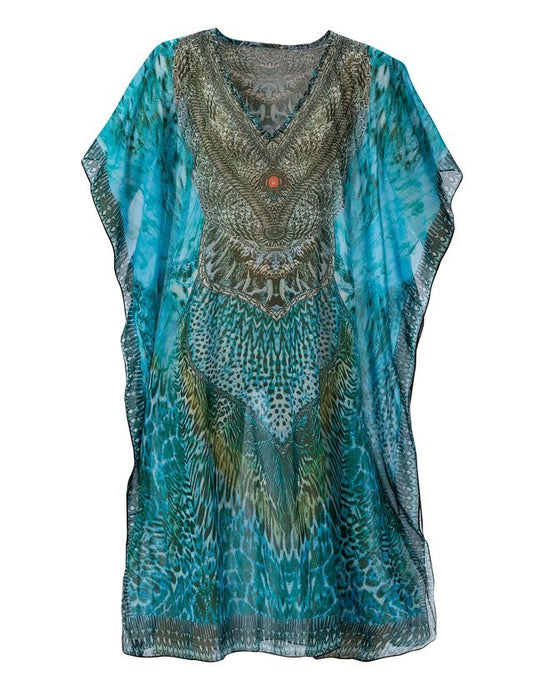 Kaftan Strandkjole Turkis