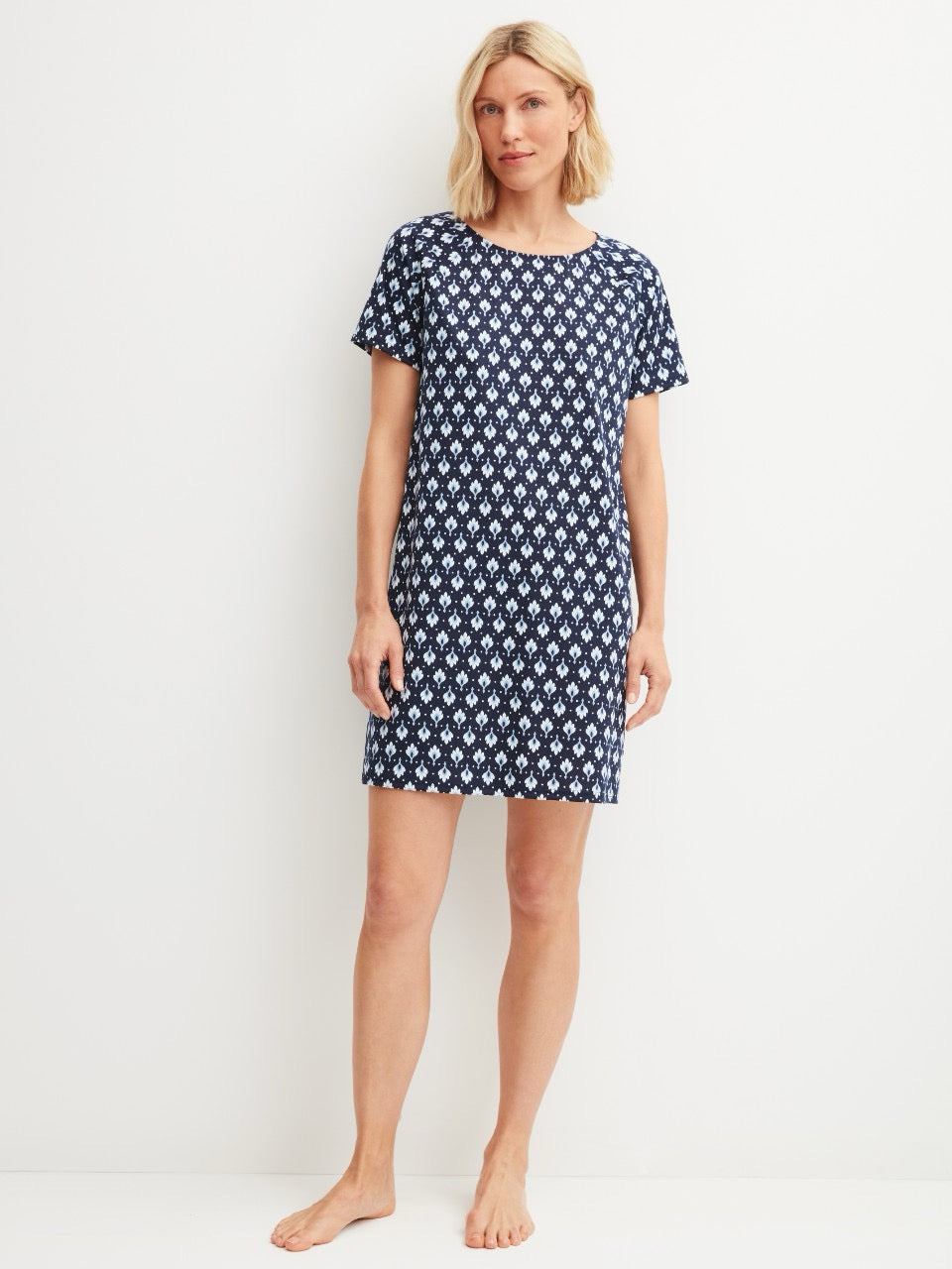 Nattkjole bomull Peacoat Blue