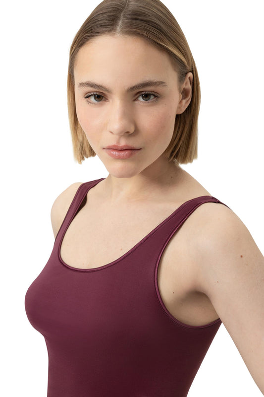 Singlet glatt  viscose Burgunder