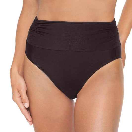 Bikinibukse med brettekant taimodell Brown