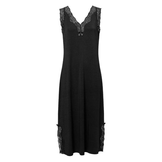 Nattkjole lang modal Black