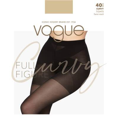 Plus size strømper, Curvy 40 Black