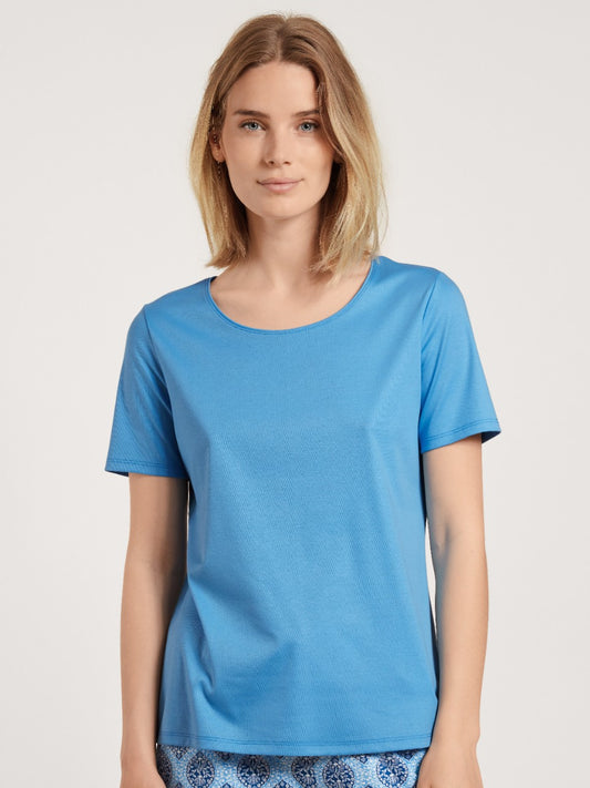 T shirt bomull Azurit Blue